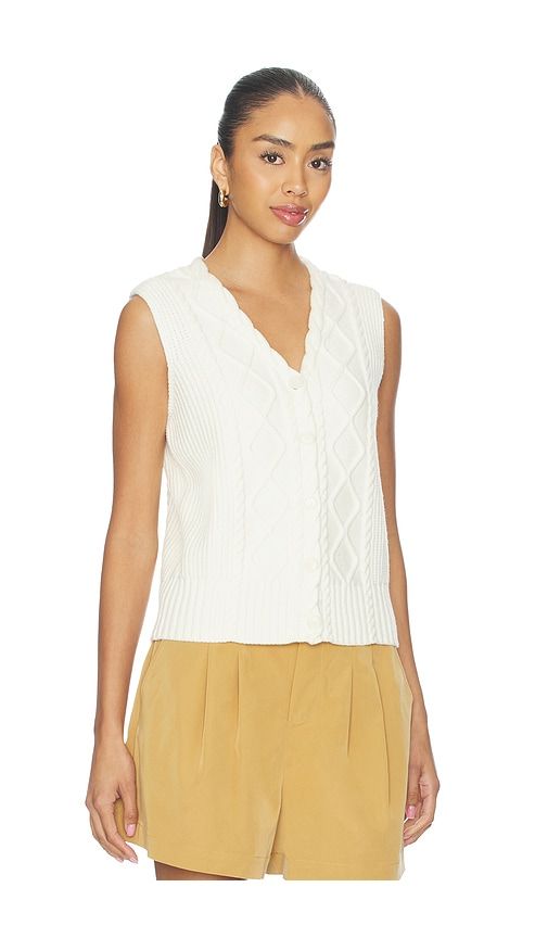 Tatyana Cable Knit Vest Top in Ivory. - size M (also in S) - Varley - Modalova