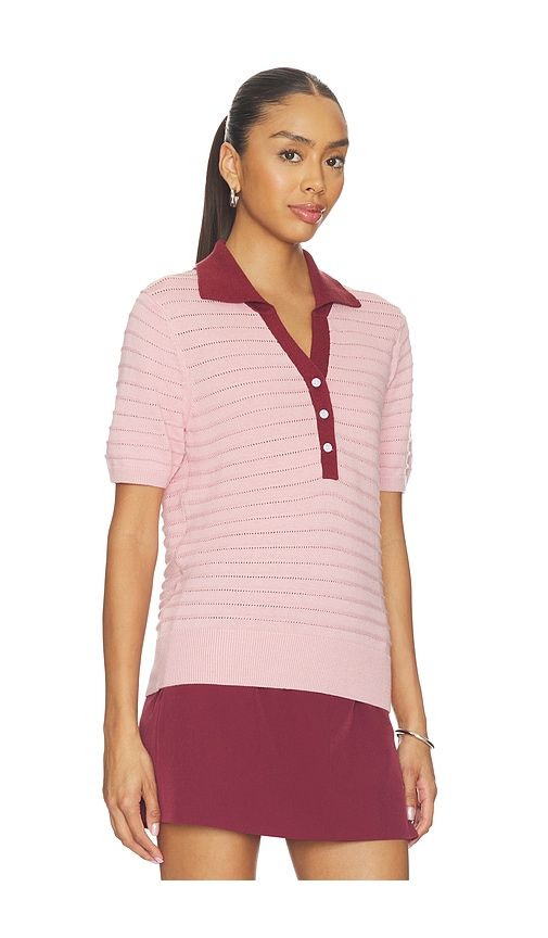 Wren Knit Polo Top in Mauve,Burgundy. - size S (also in M) - Varley - Modalova
