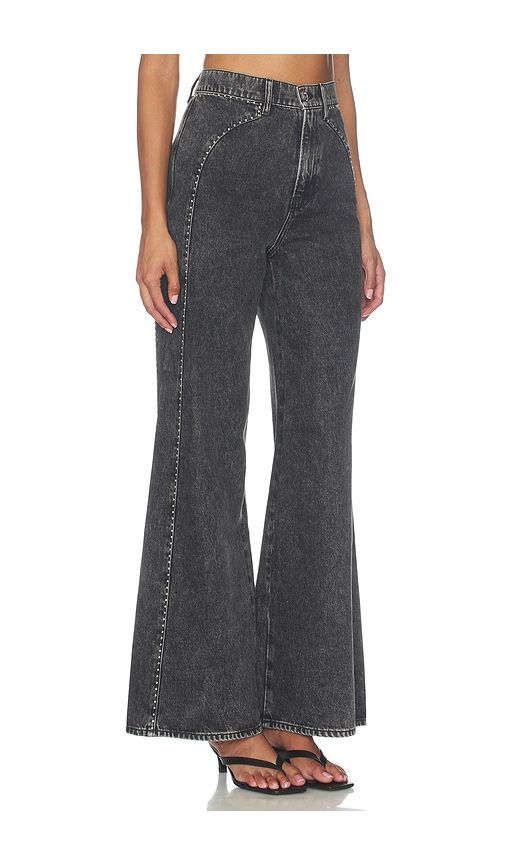 Grant High Rise Wide Leg Jeans in Black. - size 24 (also in 25, 26, 27, 30) - Veronica Beard - Modalova