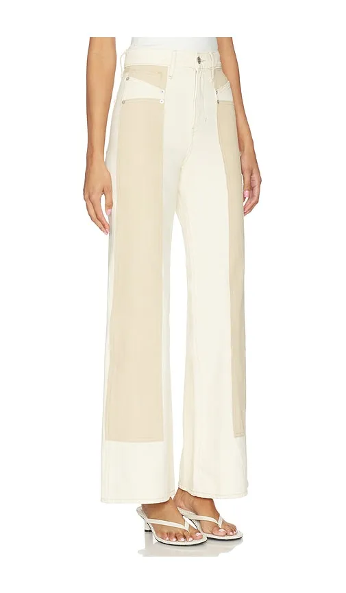 Taylor Wide Leg Jeans in Cream,Beige. - size 26 (also in 27, 28, 29, 31) - Veronica Beard - Modalova