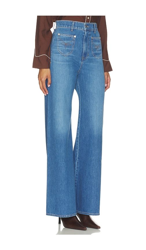 Grant Western Stitch Jeans in Blue. - size 24 (also in 25, 26, 27, 28, 29, 30) - Veronica Beard - Modalova