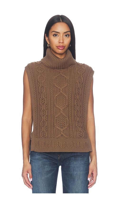 Bentleigh Knit Vest in Taupe. - size L (also in M, S, XS) - Veronica Beard - Modalova
