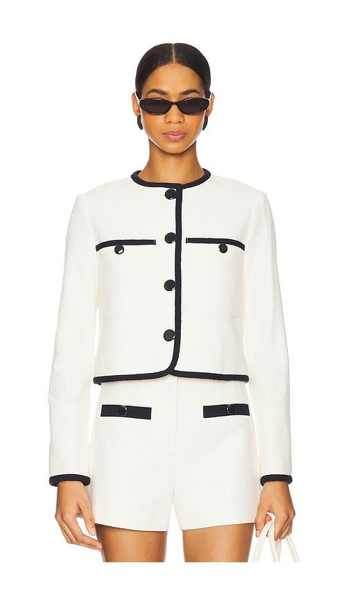 Beale Jacket in Cream. - size 0 (also in 00, 2, 4, 8) - Veronica Beard - Modalova