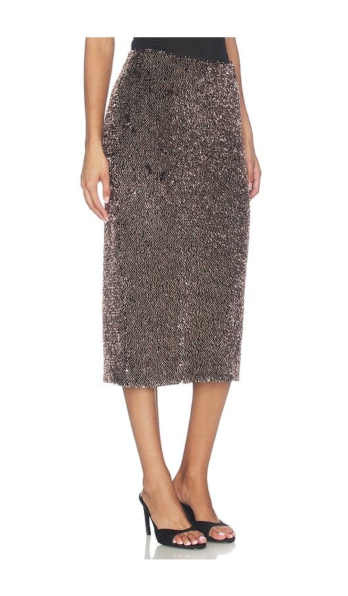 Koa Long Midi Skirt in Metallic Silver. - size 0 (also in 00, 10, 2, 4, 6, 8) - Veronica Beard - Modalova