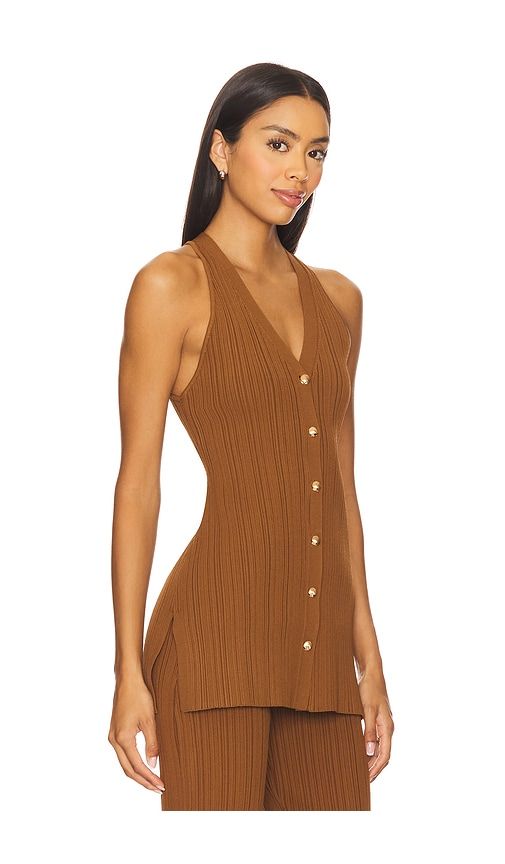 Dax Knit Vest in Brown. - size M (also in XL) - Veronica Beard - Modalova