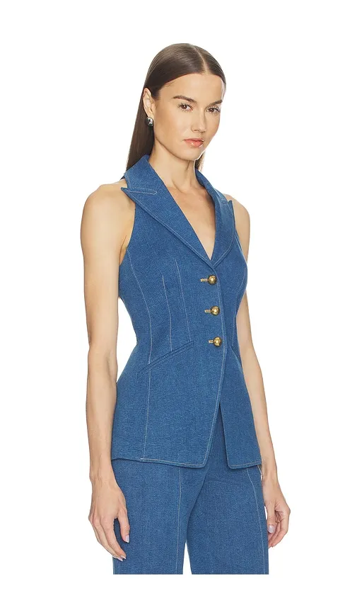 Costa Vest in Blue. - size 0 (also in 00, 2, 4) - Veronica Beard - Modalova