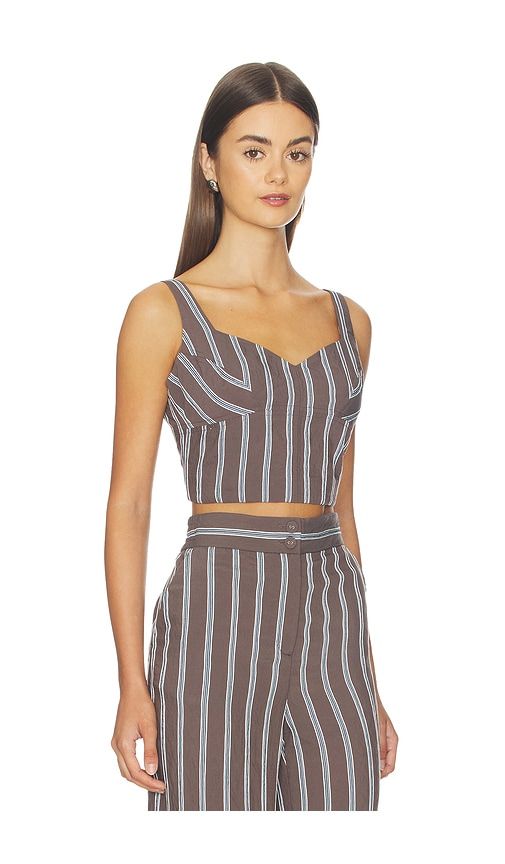 Vonette Top in Chocolate. - size 00 (also in 4) - Veronica Beard - Modalova