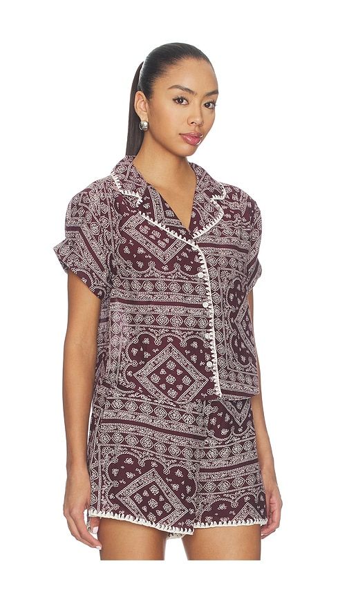Ilene Top in Purple. - size L (also in M, S, XS) - Veronica Beard - Modalova