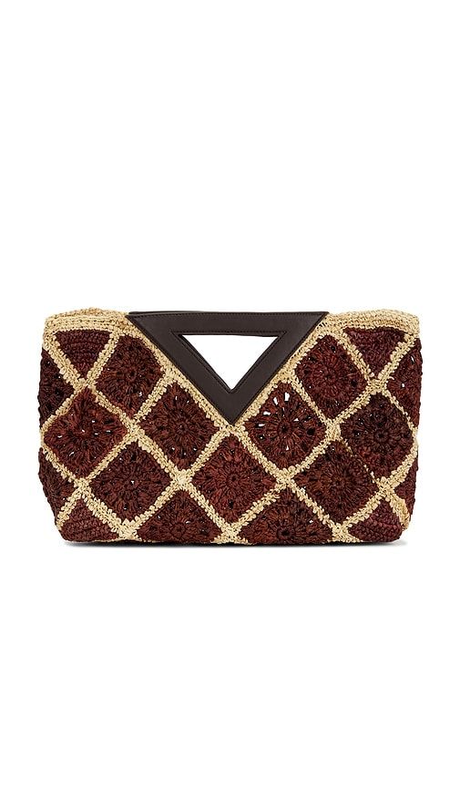 Crochet Raffia Vesper Bag in Brown - Veronica Beard - Modalova
