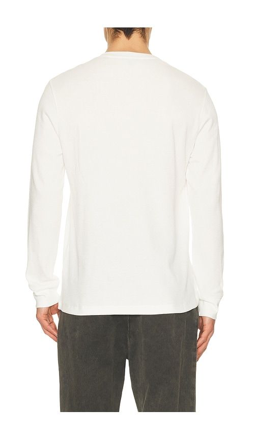 Jacquard Rib Long Sleeve Henley in White. - size L (also in S) - Vince - Modalova