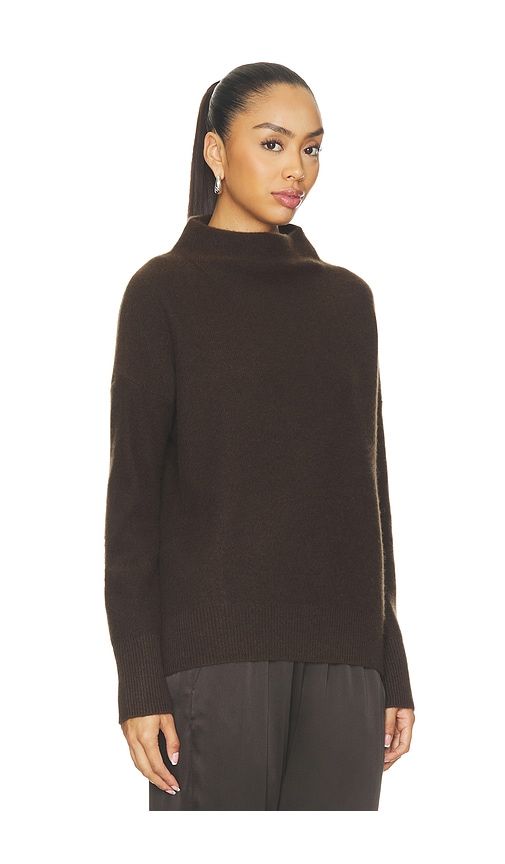 Boiled Funnel Neck Pullover Sweater in Brown. - size L (also in M, S, XL, XS) - Vince - Modalova