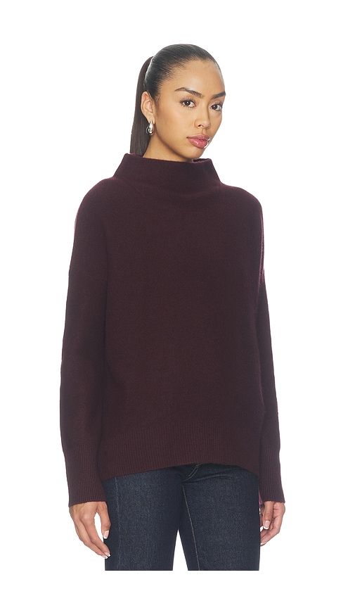 Boiled Funnel Neck Pullover Sweater in Brown. - size L (also in M, S, XS) - Vince - Modalova