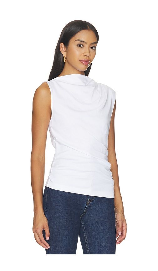 Sleeveless Draped Top in White. - size L (also in M, S) - Vince - Modalova
