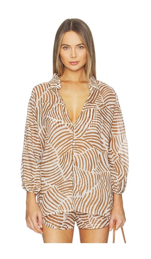 Moana Short Cover Up in Brown. - size L (also in M, S, XL) - Vix Swimwear - Modalova
