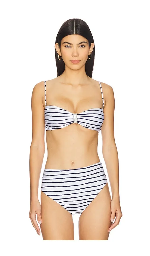 Sunny Bandeau Bikini Top in White,Navy. - size L (also in XL) - Vix Swimwear - Modalova