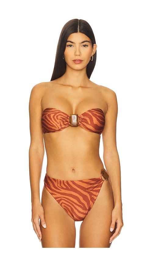 Misty Bandeau Bikini Top in Brown. - size L (also in M, S) - Vix Swimwear - Modalova