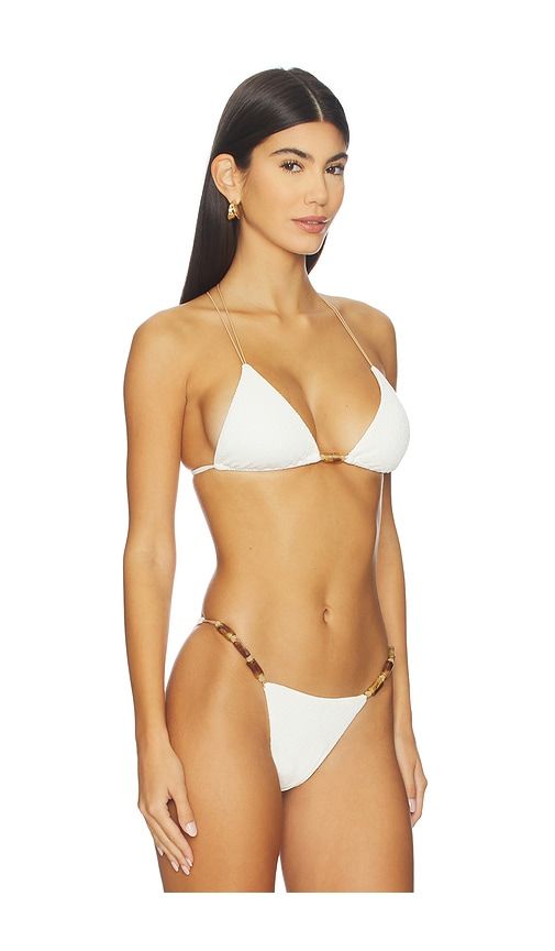 Lesley T Back Triangle Bikini Top in White. - size L (also in XL) - Vix Swimwear - Modalova