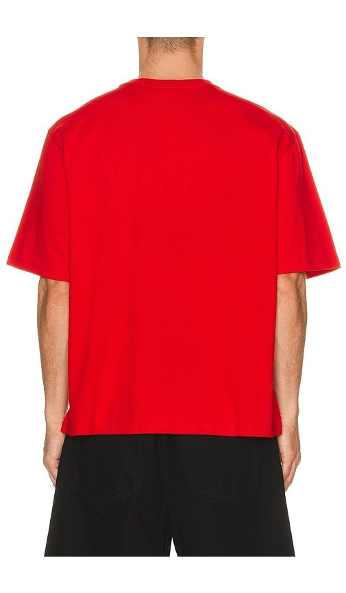 Embroidered Logo Boxy Crop Tee in Red. - size L (also in S, XL/1X) - Von Dutch - Modalova