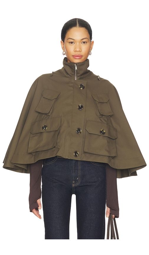 Military Cropped Trench in Olive. - size 36 (also in 38) - Vaillant - Modalova
