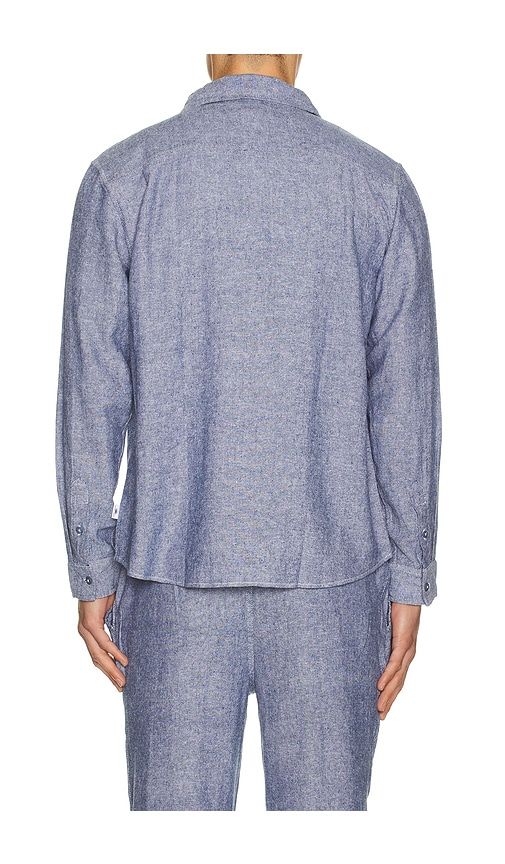 Long Sleeve Linen Button Down Shirt in Blue. - size L (also in M, S, XL/1X, XXL/2X) - Vintage Summer - Modalova