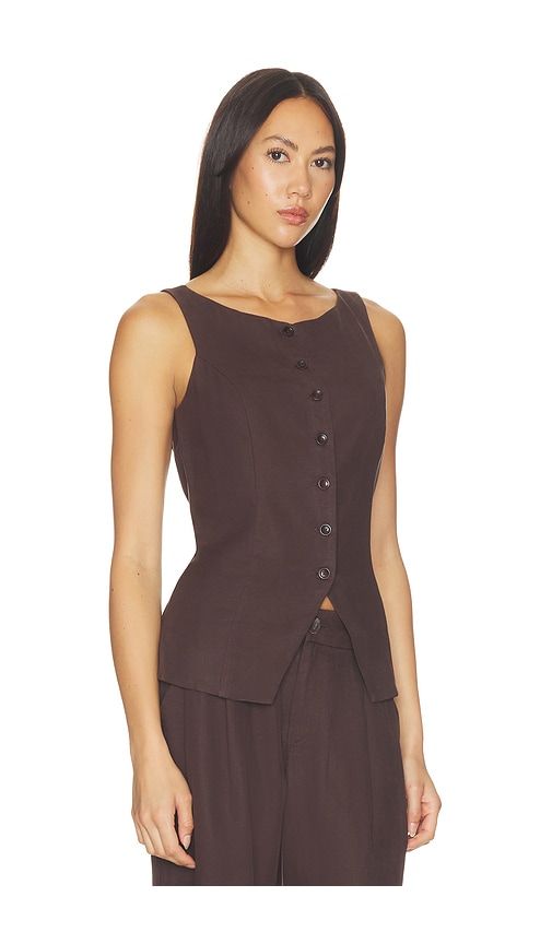 Trestles Twill Button Down Tank Top in Brown. - size L (also in M, S, XL, XS) - Vuori - Modalova