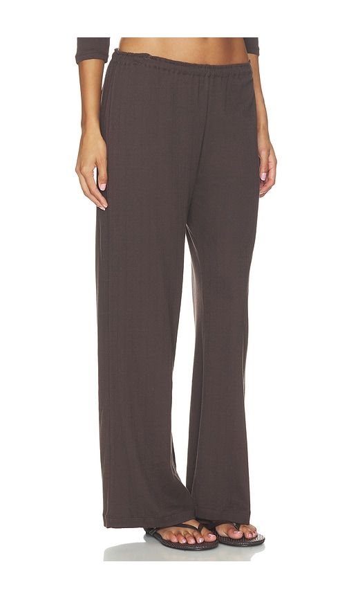 Hilda Pointelle Pant in Chocolate. - size L (also in M, S, XS) - VIR VITA - Modalova