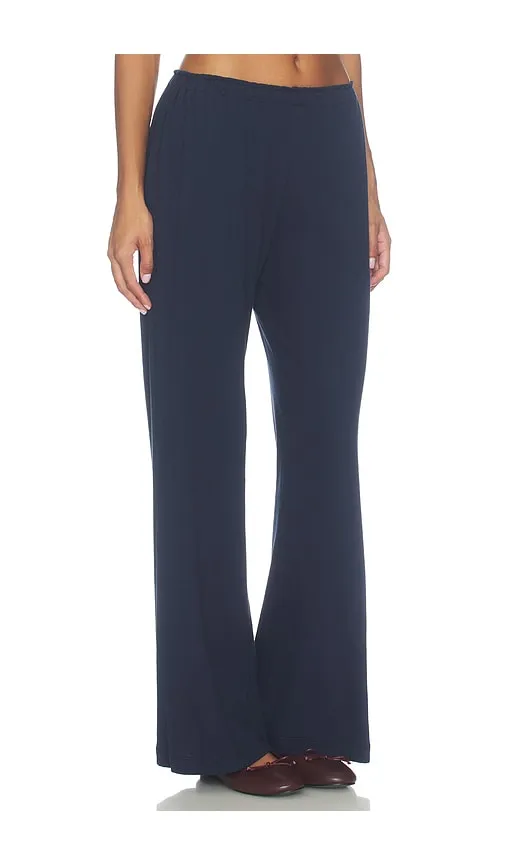 Hilda Pointelle Pant in Navy. - size M (also in S, XS) - VIR VITA - Modalova