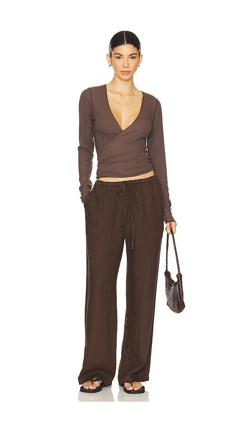 Delphine Linen Pant in . Taglia M. Also in S, XS - VIR VITA - Modalova