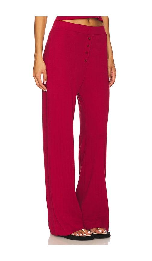 Pointelle Lounge Pant in Red. - size XL (also in XS) - VIR VITA - Modalova
