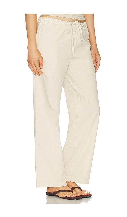 Siena Cotton Poplin Pant in Beige. - size L (also in M, S, XS) - VIR VITA - Modalova
