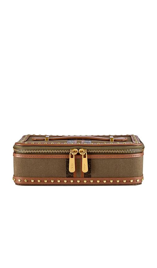 Ida Travel Zip Jewelry Case With Handle in Brown - WOLF - Modalova