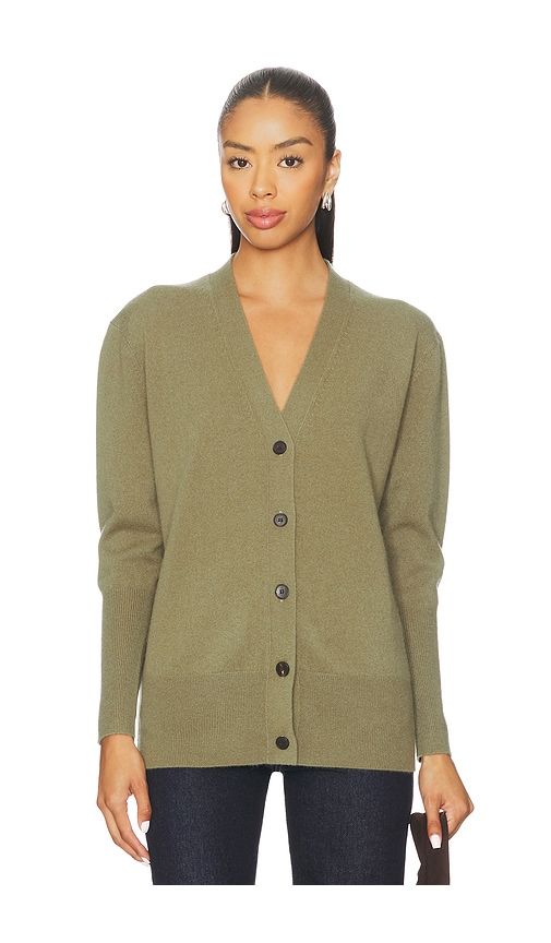 Anya Cardigan in Olive. - size L (also in S) - W. Cashmere - Modalova