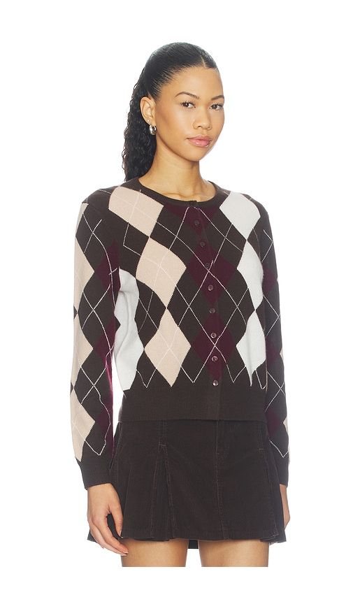 Honey Argyle Cardigan in . - size L (also in M, S, XS) - W. Cashmere - Modalova