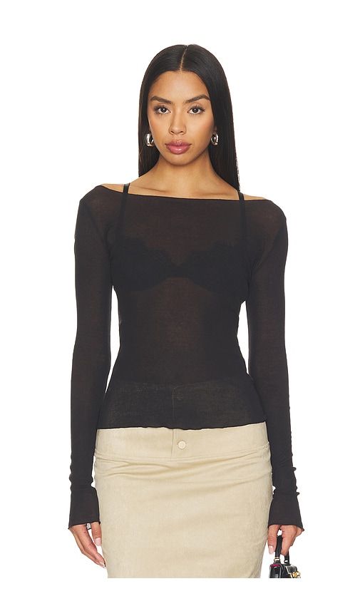 Boat Neck Long Sleeve Tee in . - size L (also in M, S, XL, XS) - WAO - Modalova