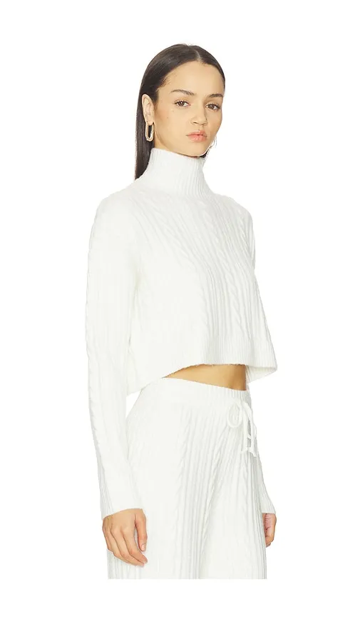 Wells Cable Knit Sweater in White. - size S (also in XL) - WellBeing + BeingWell - Modalova