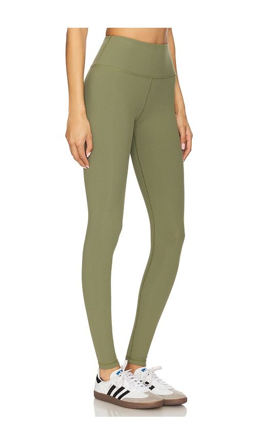 Isla Micro Rib Legging in Olive. - size L (also in XL) - WellBeing + BeingWell - Modalova