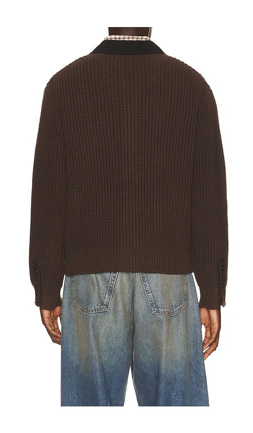 Contrast Collar Knit Cardigan in . - size L (also in M, S) - WE11DONE - Modalova