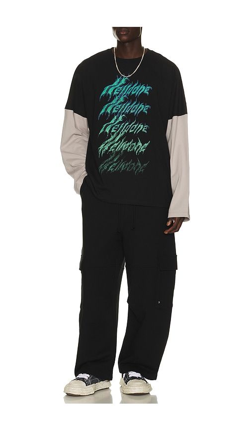 Crayon Multi Logo Long-Sleeved T-Shirt in . Taglia L. Also in M, S, XL/1X - WE11DONE - Modalova