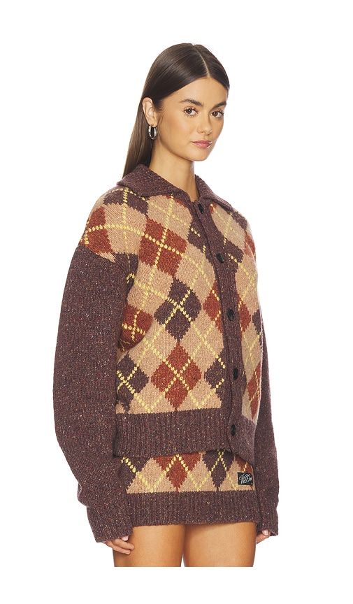 Knit Argyle Intarsia Cardigan in . - size L (also in M, S) - WE11DONE - Modalova