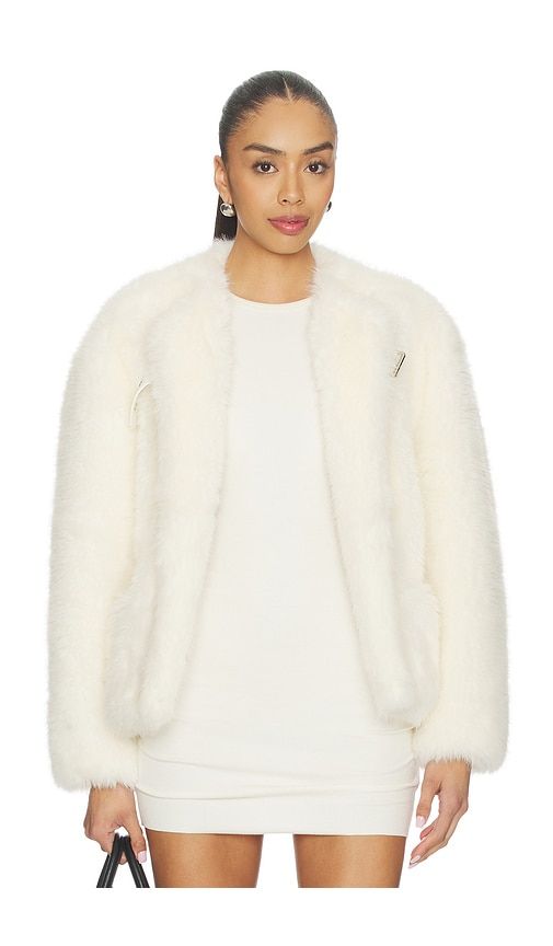 Faux Fur Belt Jacket in . - size L (also in M, S, XS) - WE11DONE - Modalova