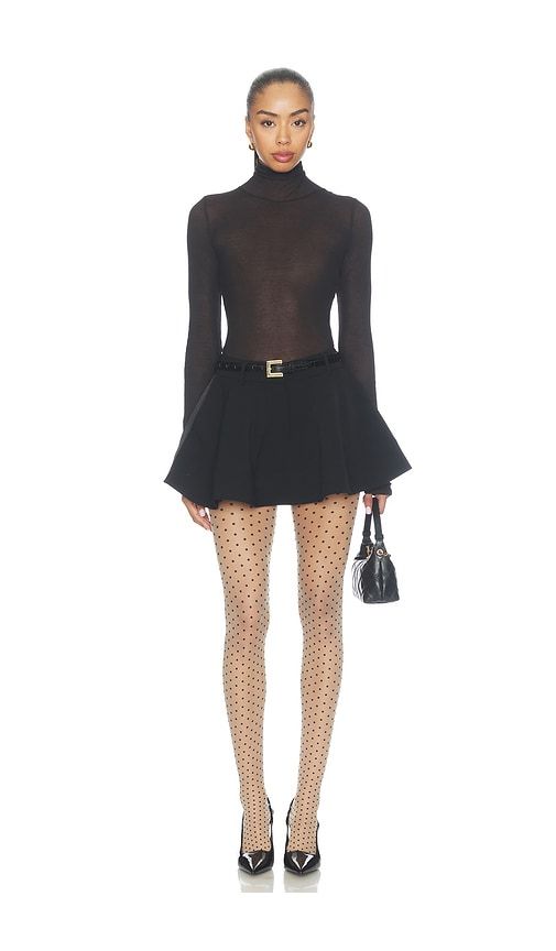 Dotted Garter Belt Tights in Nude. - size L (also in M, S, XS) - Wolford - Modalova