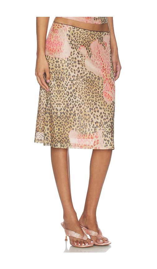 Mesh Midi Skirt in Brown. - size L (also in S, XS) - With Harper Lu - Modalova