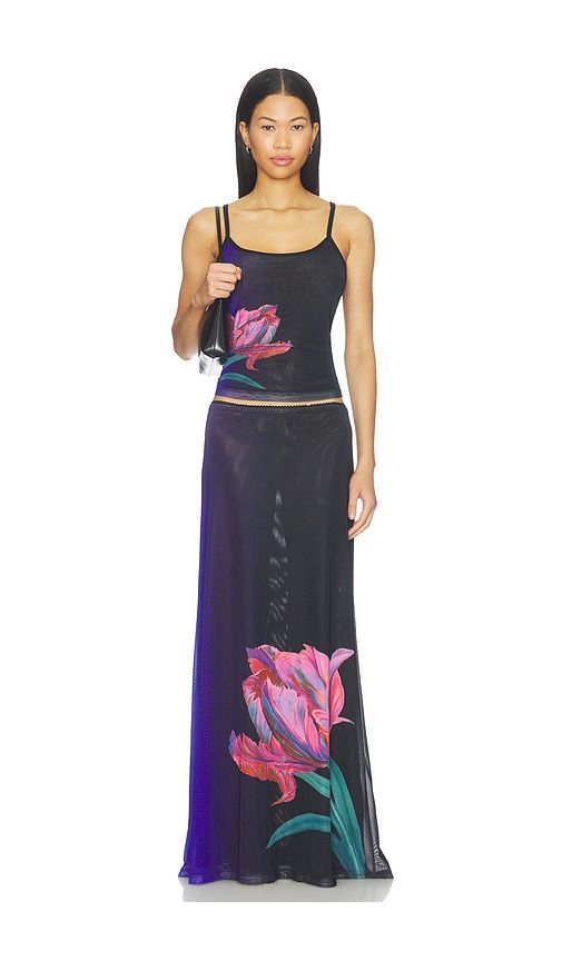 Mesh Maxi Skirt in . Size L. Also in M, S, XL, XS - With Harper Lu - Modalova