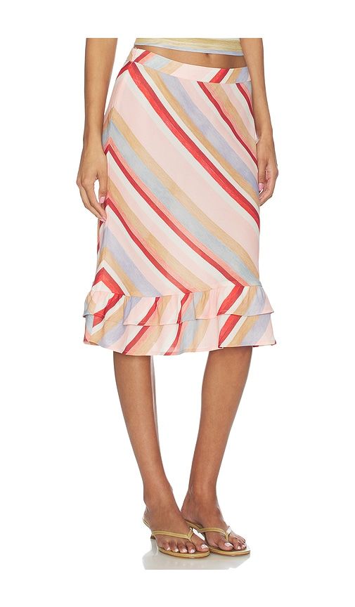 Frill Midi Skirt in Blush. - size S (also in XS) - With Harper Lu - Modalova