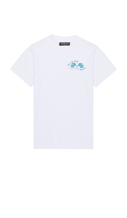 X REVOLVE First Pick T-Shirt in White. - size L (also in M, S) - Wish Me Luck - Modalova