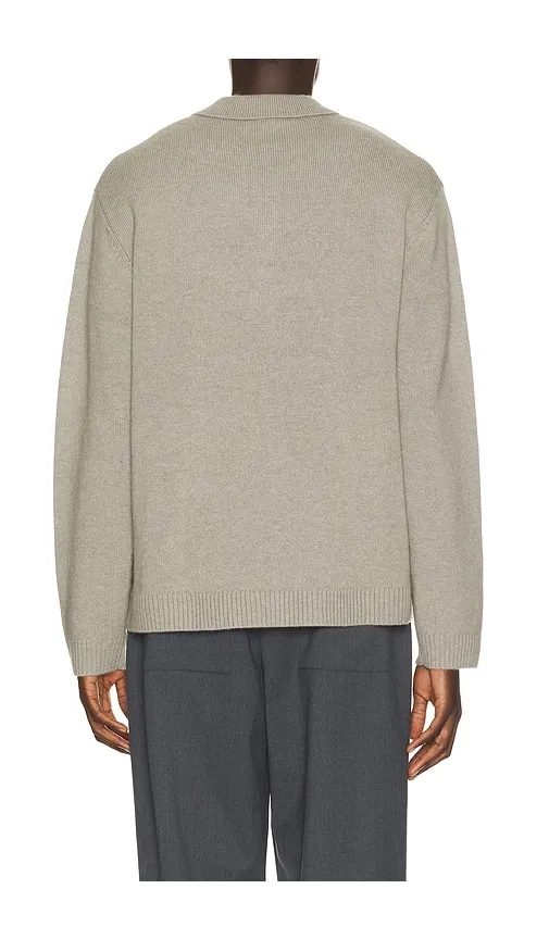 Paxton Cashmere Knit Polo in Grey. - size M (also in XL/1X) - Won Hundred - Modalova