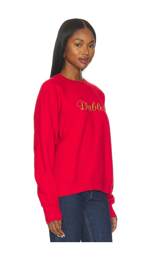 Diablo Raglan Standard Crewneck Sweatshirt in Red. - size L (also in M, S, XS) - Willy Chavarria - Modalova