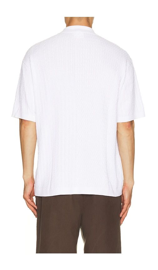 M Cable Blocked Sweater Polo in White. - size L (also in M, S, XL/1X) - Wilson - Modalova