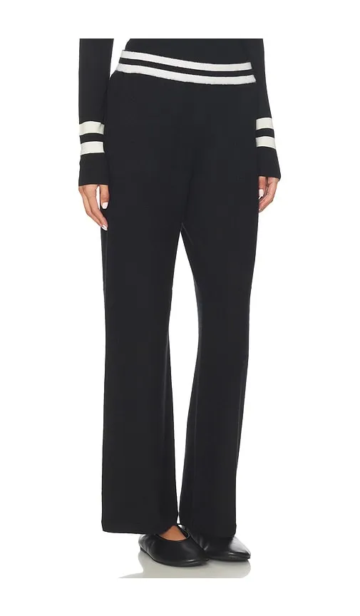 Cashmere Striped Wide Leg Pant in . - size L (also in S) - White & Warren - Modalova