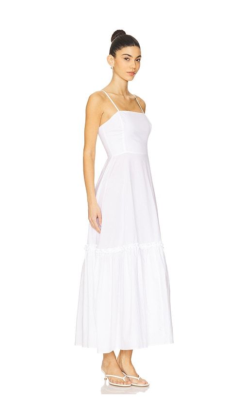 Ruffle Flare Midi Dress in White. - size 4 (also in 6) - WeWoreWhat - Modalova